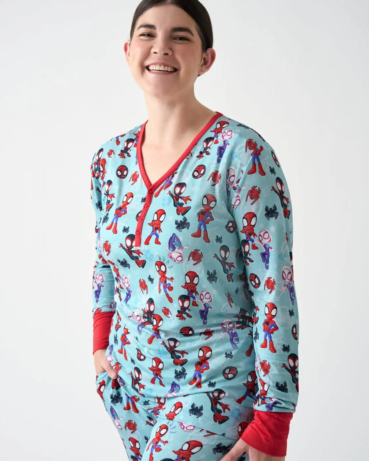Spidey & His Amazing Friends Tiny Webs Women's Long Sleeve Pajama Top