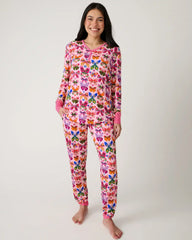 Flutter Garden Women's Long Sleeve Pajama Top