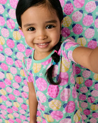 Ladybug Meadow Two-Piece Short Sleeve & Shorts Pajama Set