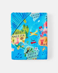 Around The World Fitted Crib Sheet