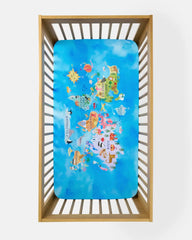 Around The World Fitted Crib Sheet