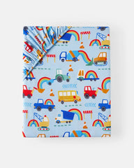 Rainbow Trucks Fitted Crib Sheet
