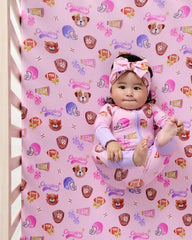 Team Spirit Pink Fitted Crib Sheet