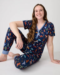 Blue Rancher Roundup Women's Short Sleeve Pajama Top