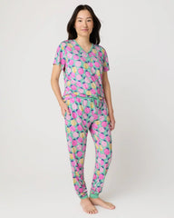 Ladybug Meadow Women's Short Sleeve Pajama Top