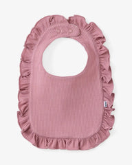 Rosewood Ribbed Ruffle Bib
