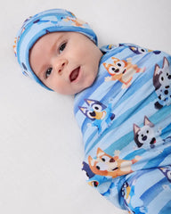 Bluey Dance All Day Swaddle & Beanie Set