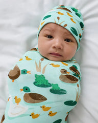 Puddle Jumpers Swaddle & Beanie Set