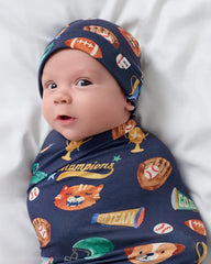 Team Spirit Swaddle & Beanie Set
