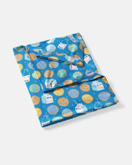 Blue Cookies & Milk Swaddle & Beanie Set