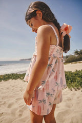 Palm Dunes Smocked Tank & Shorts Set