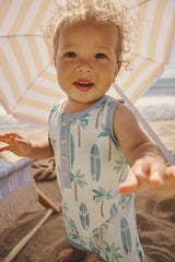 Palm Dunes Henley Romper