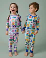 Purple Game On Two-Piece Pajama Set