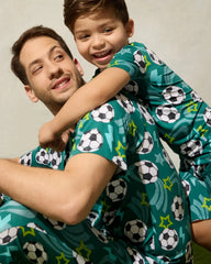 Soccer Stars Men's Short Sleeve Pajama Top