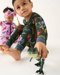 Roar & Explore Green Two-Piece Pajama Set