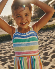 Rainbow Ribbon Smocked Tank Dress