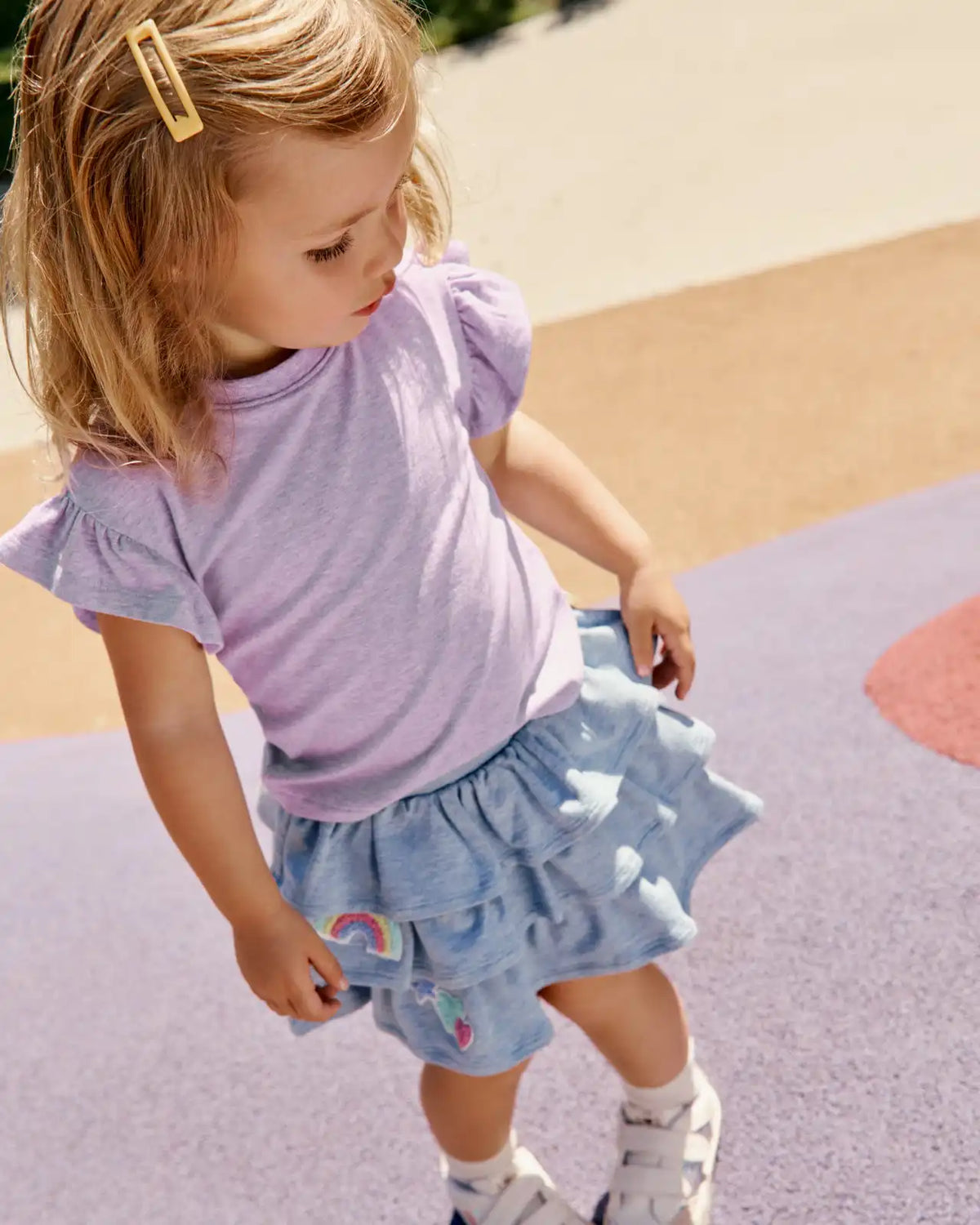 Smiley Face Tiered Skort