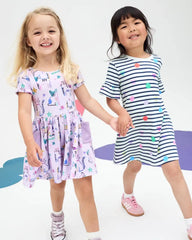 Whiskers & Wags Purple Patch Pocket Dress