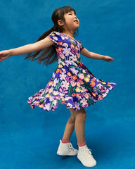 Wild Garden Ruffle Twirl Dress