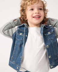 Midwash Blue/Gray Denim Jacket