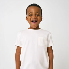 Soft White Short Sleeve Relaxed Pocket Tee