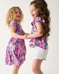 Sweet Sprigs Smocked Flutter Top