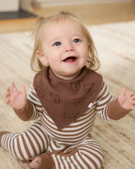 Teddy Tracks Bandana Bib