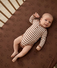 Teddy Tracks Fitted Crib Sheet