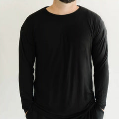 Black Men's Pajama Top