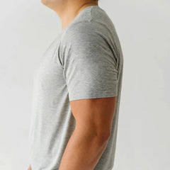 Heather Gray Men's Short Sleeve Pajama Top